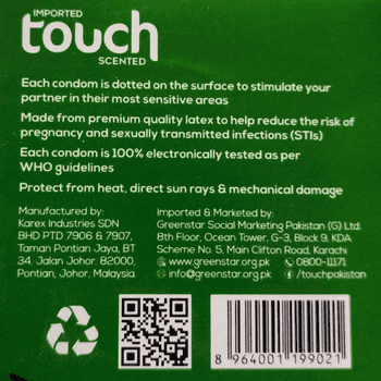Touch Dotted Condoms Pack of 6 - 18 piece - Image 2
