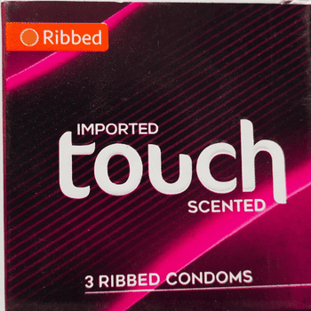 Touch Ribbed Condoms Pack of 3 Piece